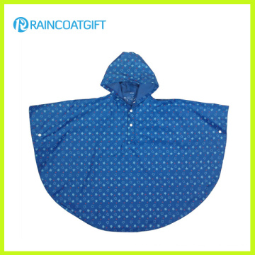 Polyester PVC Kinder Regen Poncho mit vollem Druck Rvc-085